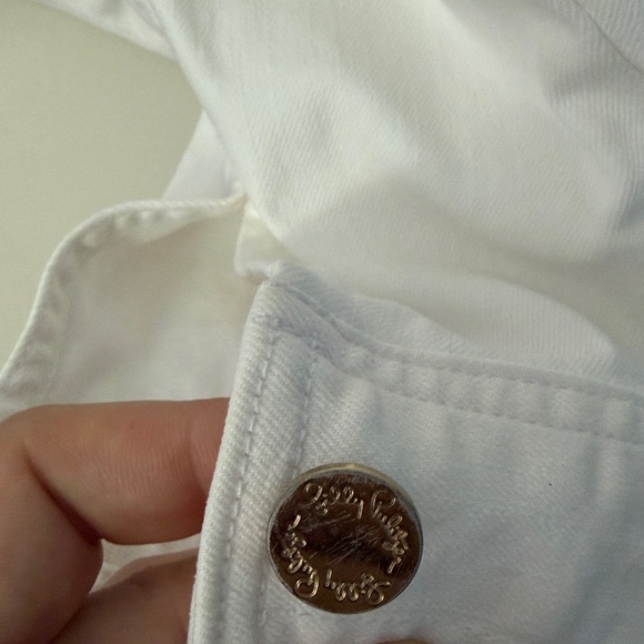3 for 25! Lilly‎ Pulitzer Women’s White Denim Jacket, size XL, WITH FLAWS - Picture 7 of 12